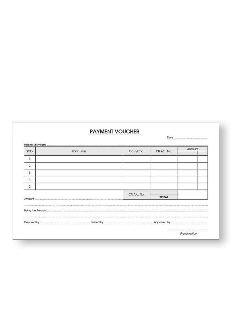Terabyte Pack of 10  Payment Voucher Book | 50 Receipt sheets per Book | for Shops, Small Business, Home, Offices Supplies | (A5) - Image 2